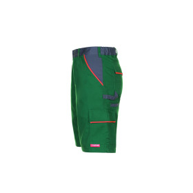 Planam Visline Shorts PL2470 grün/orange/schiefer XS