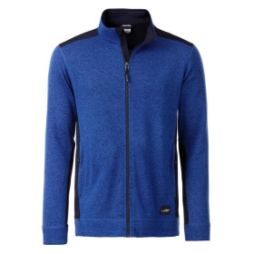 James & Nicholson Mens Knitted Workwear Fleece Jacket JN862