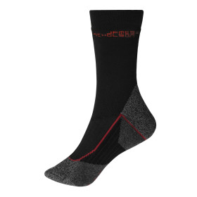 James & Nicholson Worker Socks Warm JN213 45-47 schwarz/rot