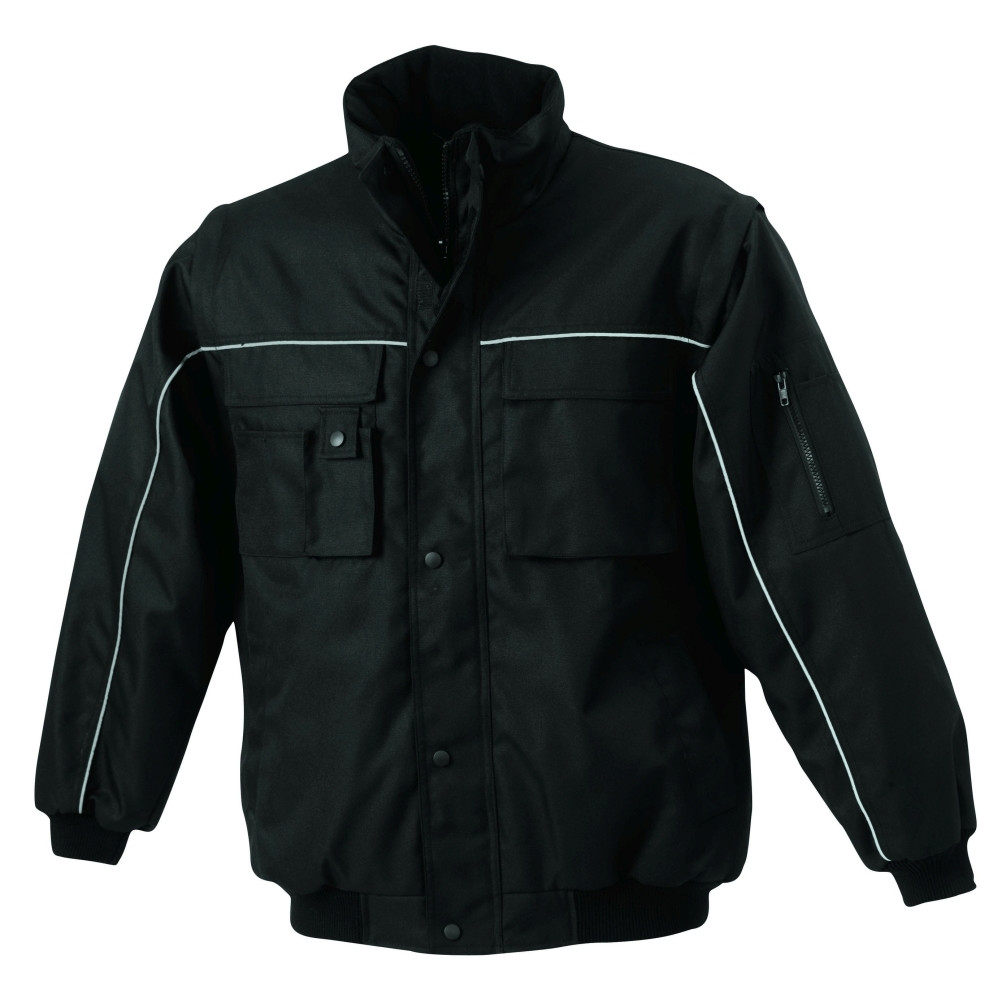 James & Nicholson Workwear Jacket JN810 S schwarz