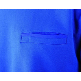 James & Nicholson Mens Round Sweat Pocket JN924 S blau