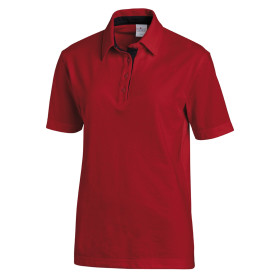 LEIBER Unisex Polo-Shirt 1/2 Arm LE08/2637 rot/schwarz S