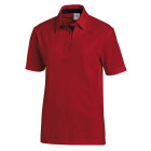 LEIBER Unisex Polo-Shirt 1/2 Arm LE08/2637 rot/schwarz M