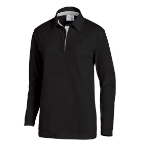 LEIBER Unisex Polo-Shirt 1/1 Arm LE08/2638 rot/schwarz L