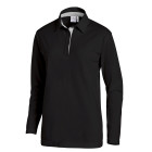 LEIBER Unisex Polo-Shirt 1/1 Arm LE08/2638 schwarz/silber S