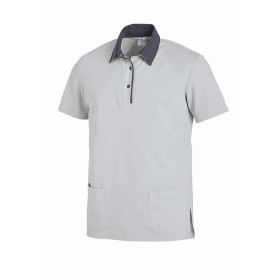LEIBER Unisex Polo-Shirt 1/2 Arm LE08/2743 silbergrau/grau L