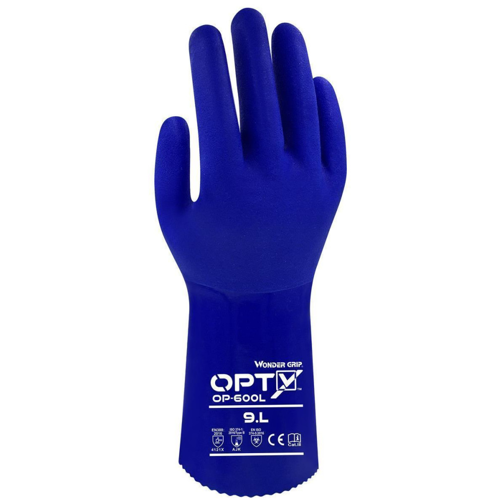 Wonder Grip OP-600L Opty™ PVC-Chemikalienschutzhandschuhe