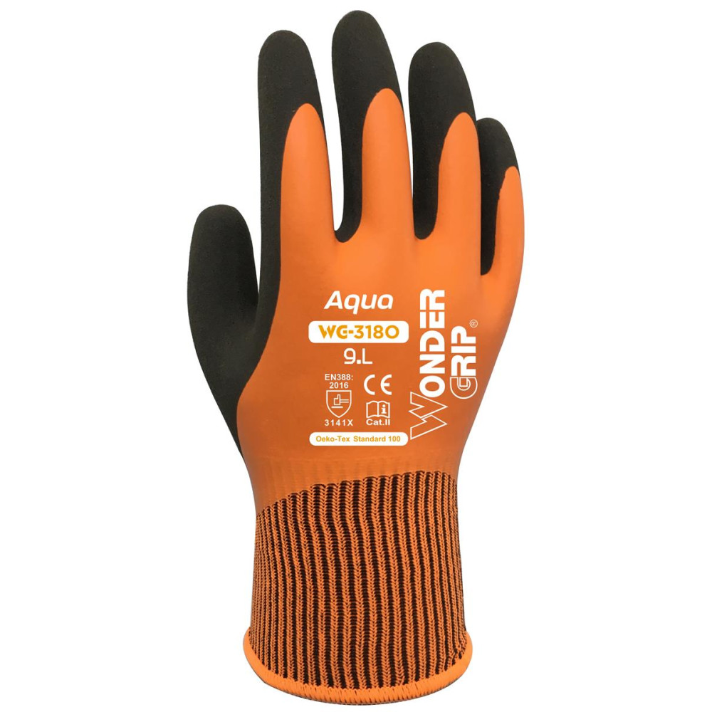 Wonder Grip WG-318O Aqua Latex-Handschuhe